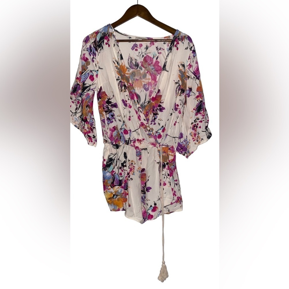 Umgee Floral Romper Dainty Feminine Women S Boho Prairie Cottagecore Rayon